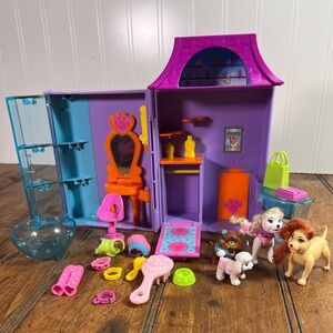 Polly Pocket Happenin Pet Salon Happening Pets Dog Poodle Set